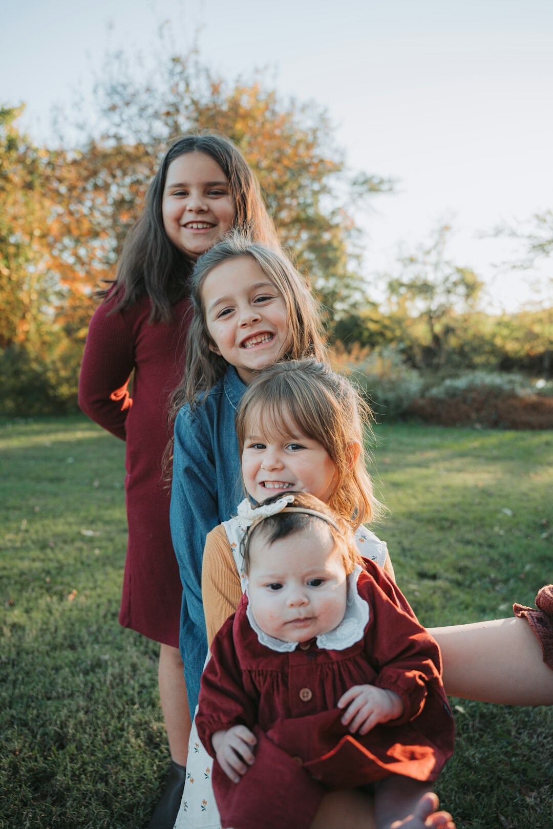 happy family outdoors together